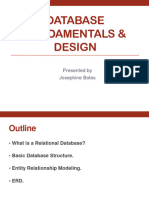 Database Fundamentals & Design: Presented by Josephine Boles