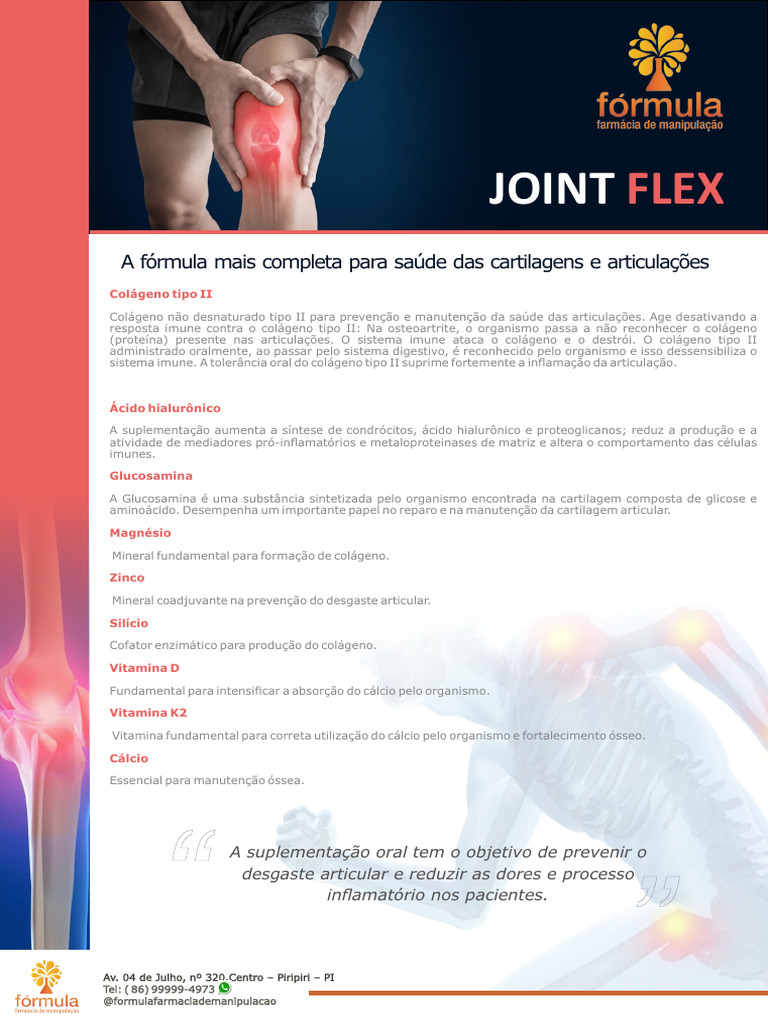 Joint Flex - Formula Pi | PDF | Colágeno | Cartilagem