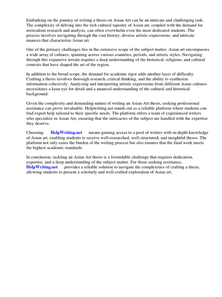 Asian Art Thesis | PDF | Art | Foreign Language Studies