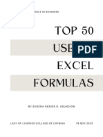 Top 50 Useful Excel Formulas - SDAsuncion