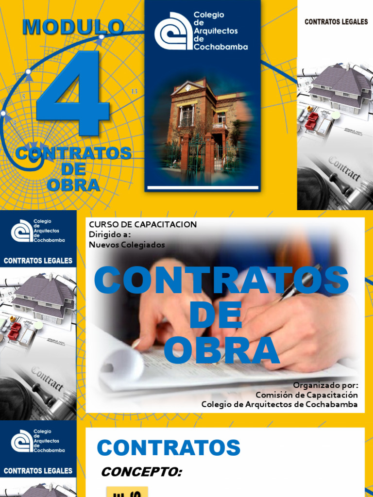 Capacitación en Contratos de Obra | PDF | Bolivia | Ley común