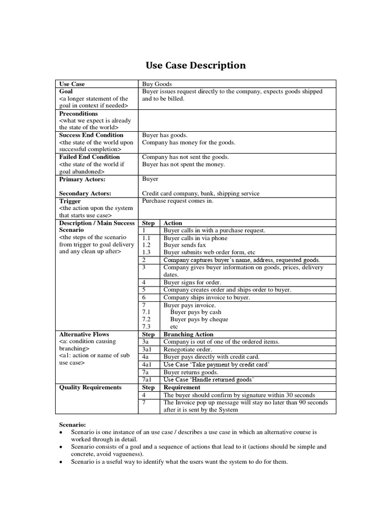 Buy Goods Use Case Overview | PDF | Use Case | Procurement