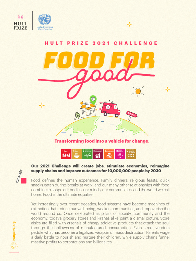 Hult Prize 2021 Challenge Pdf Agriculture Foods