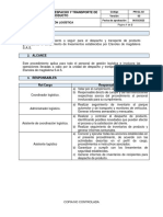 PR-GL-02 Procedimiento de Despacho y Transporte de Producto V 03