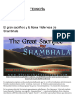 El Gran Sacrificio y La Tierra Misterio de Shambhala - TEOSOFÍA