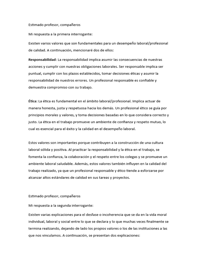 Foro Semana 4 | PDF | Crecimiento personal y profesional | Estilo de vida