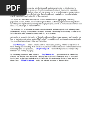 Thesis Book Layout