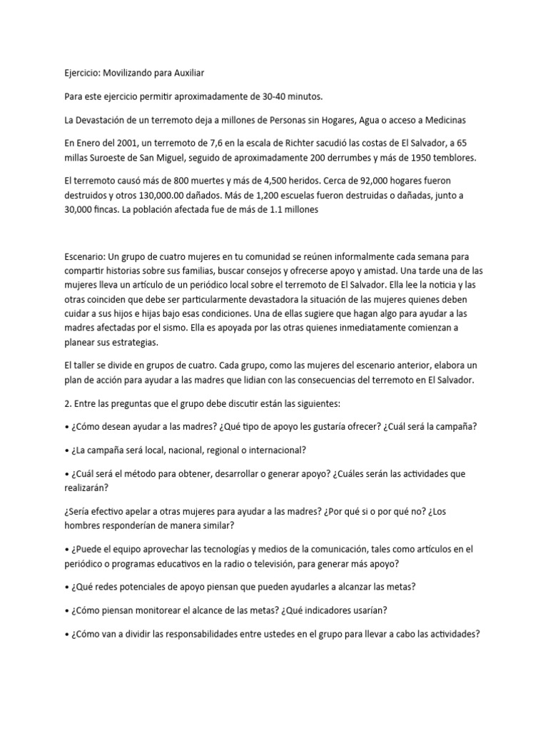 Analisis De Caso Pdf Temblores