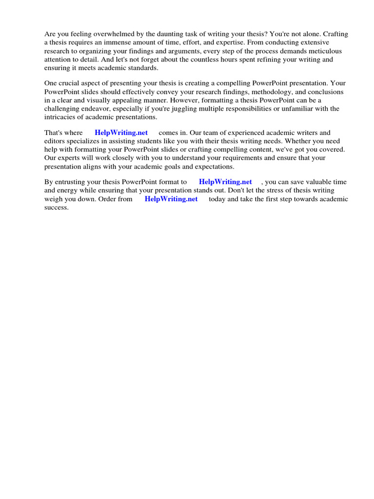Thesis PowerPoint Formatting Guide | PDF | Thesis | Microsoft Power Point