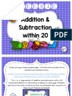 Freebie: Addition & Subtraction Within 20