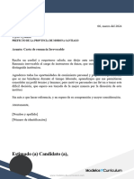 46 Modelo de Carta de Renuncia Voluntaria