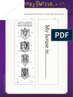 Harry Potter Create Your Own Bookmark Worksheet 7-11