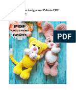 Coelho e Gato Amigurumi Pelucia PDF Patron Gratis