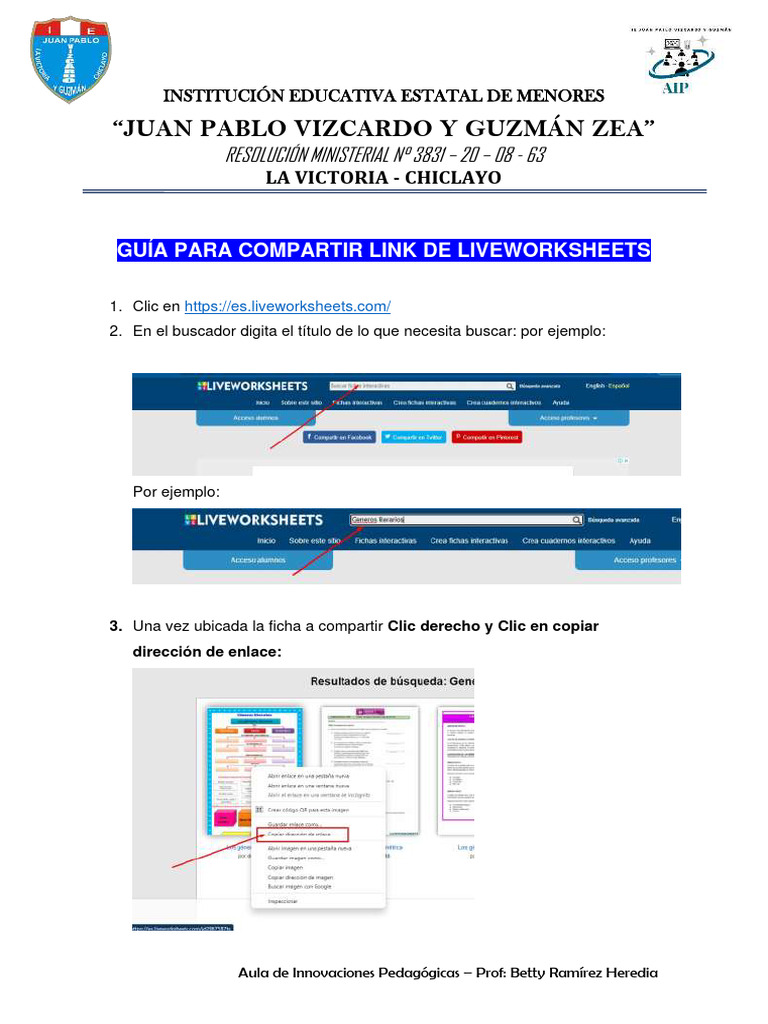 Utilizar Link De Liveworksheets Pdf