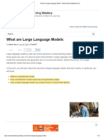 What Are Large Language Models