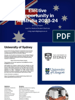 Elective Opportunity in Australia 23-24