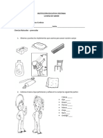 Evaluacion - Ciencias Naturales - Preescolar