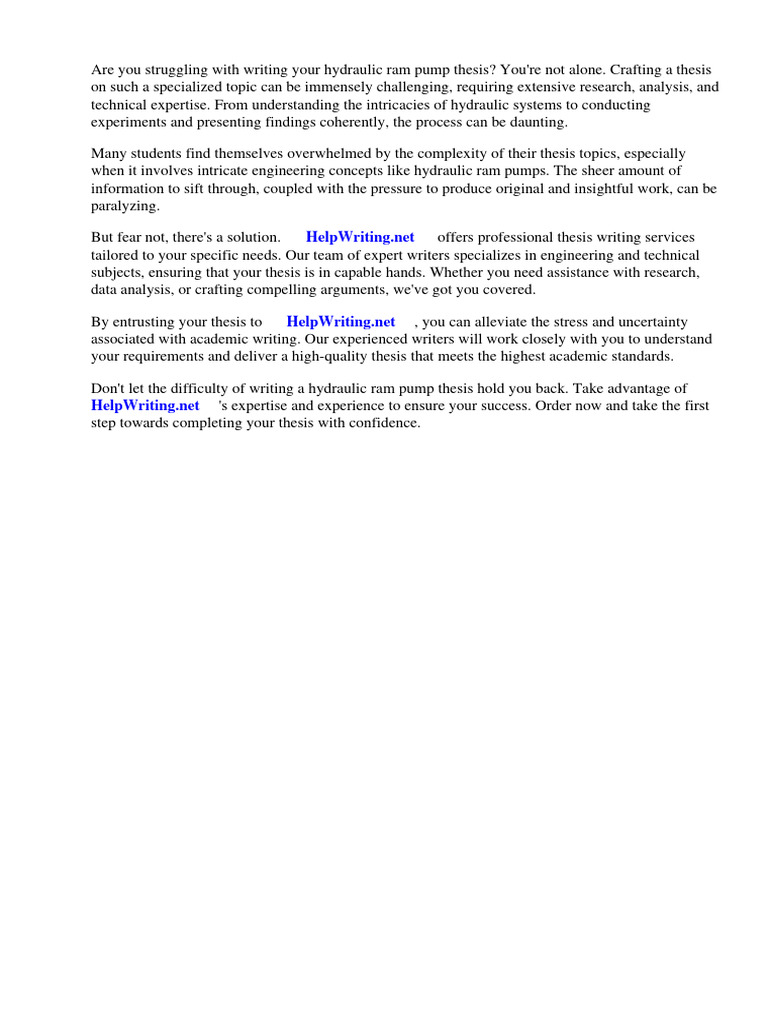 Hydraulic Ram Pump Thesis Download Free PDF Pump Valve