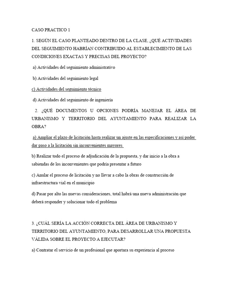 Caso Practico 1 Pdf Urbanismo Economias