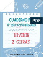 Cuaderno Dividir Entre 2 Cifras - 6 Curso Educacion Primaria