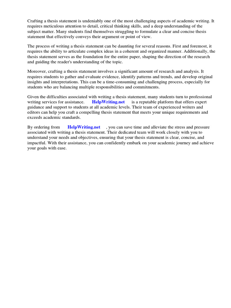 Crafting Effective Thesis Statements | PDF | Essays | Thesis