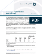 Monthly Budget Review - February 2024, Congressional Budget Office