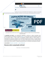 População Do Brasil - Atual, Distribuição, IBGE - Mundo Educação