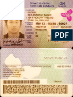 Deo Driver's Licence
