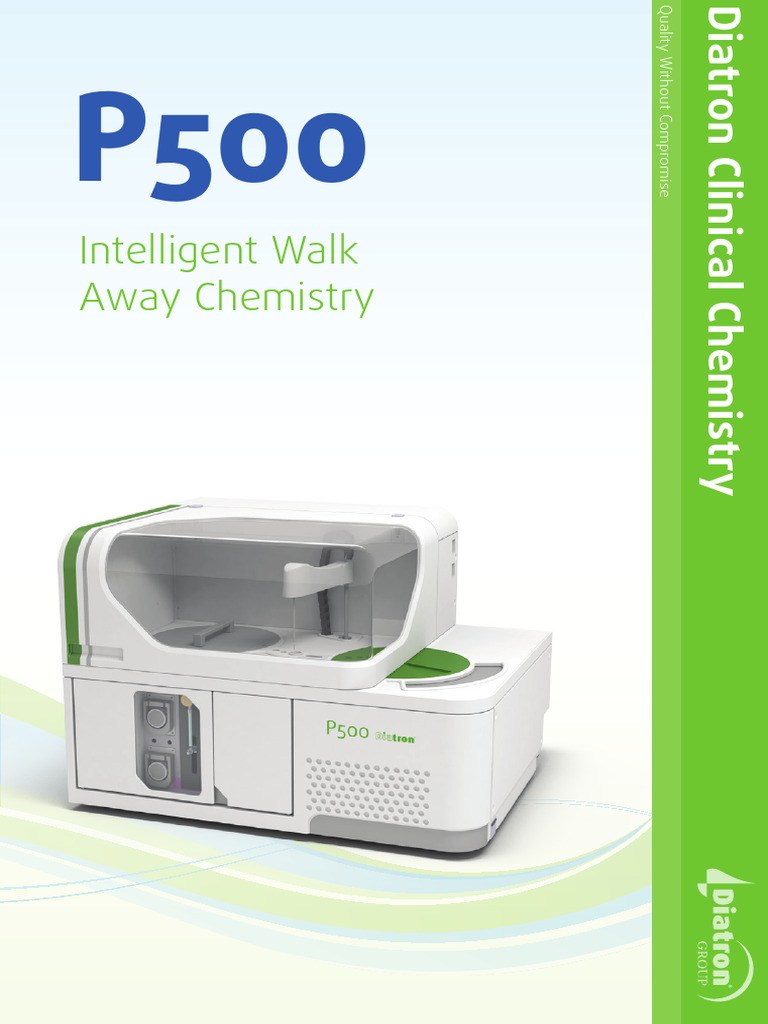 Diatron P500 Clinical Chemistry Analyzer | PDF | Automation | Usability