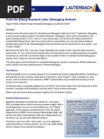 From The Debug Research Labs: Debugging Android: Synopsis