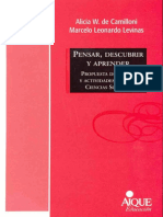 Camilloni, A. y Levinas, M. Pensar, Descubrir y Aprender. Propuesta Didáctica y Actividades para Las Ciencias Sociales - Pdf. MUNDO DIDÁCTICO
