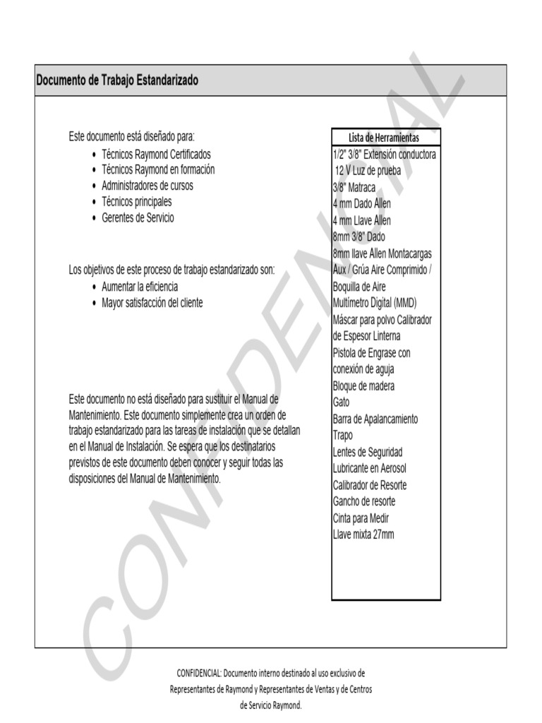 8210 180 Day Scheduled Maintenance Standard Work Español (4195) CS | PDF