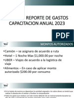 Proceso Reporte de Gastos Capacitacion Anual 2023