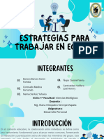 Estrategias para Poder Trabajar en Equipo