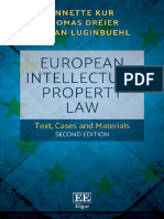 Annette Kur, Thomas Dreier, Stefan Luginbuehl - European Intellectual Property Law - Text, Cases and Materials (2019, Edward Elgar)