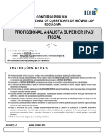 Idib 2021 Creci 20 Regiao Ma Analista Superior Fiscal Prova