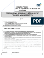 Idib 2021 Creci 20 Regiao Ma Profissional de Suporte Tecnico Tecnico Administrativo Prova