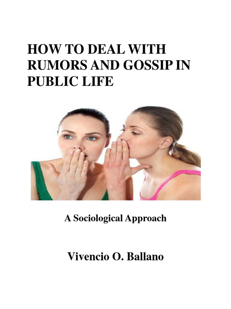 How to deal with rumors and gossip in pu pdf