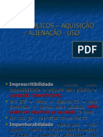 Bens Públicos - Aquisição - Alienação - Uso