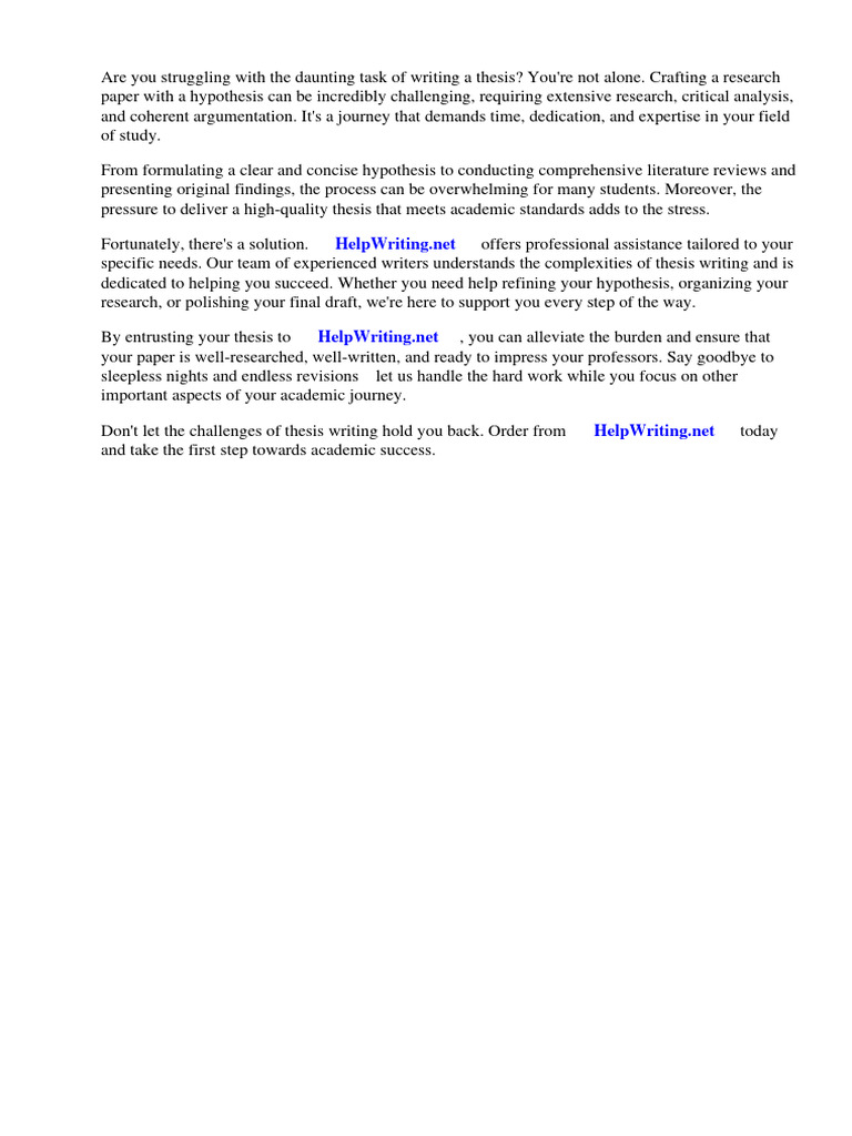 Research Paper With Hypothesis | PDF | Hypothesis | Scientific Method