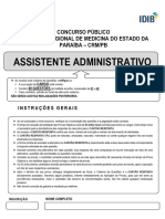 Idib 2022 CRM PB Assistente Administrativo Prova
