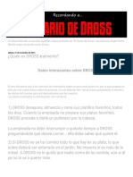 Recordando a _El Diario de Dross__ ¿Quién es DROSS realmente_