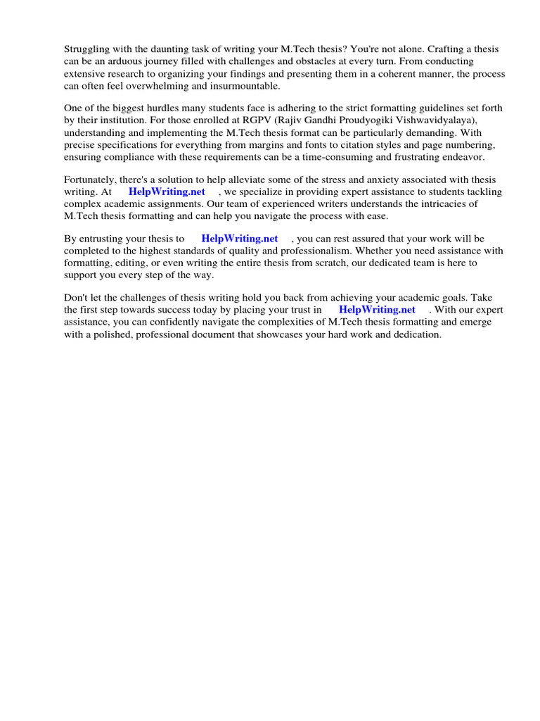 M tech thesis format of rgpv pdf