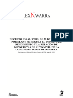 Tema 31.-Decreto Foral 9-2012, de 22 de Febrero, Por El Que Se Regula El Deporte de Rendimiento