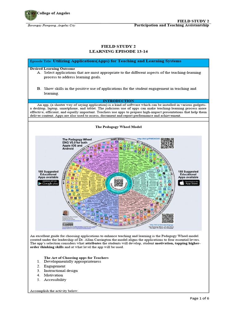 Apps for Effective Teaching Strategies | PDF | Pedagogy | Instructional ...