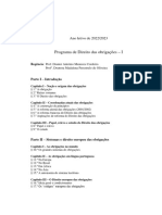 Direito Das Obrigacoes I FDL 2022 2023