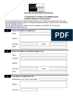 CEN Request For Inspection in Respect of Building Works Without Statutory Consent LC1