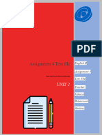 Assignment 4 Text File Past Events and Past Continuous UNIT 2