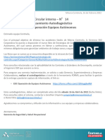 Circular Interna 14 - Lanzamiento y Autodiagnóstico Libro Operación Equipos Autónomos