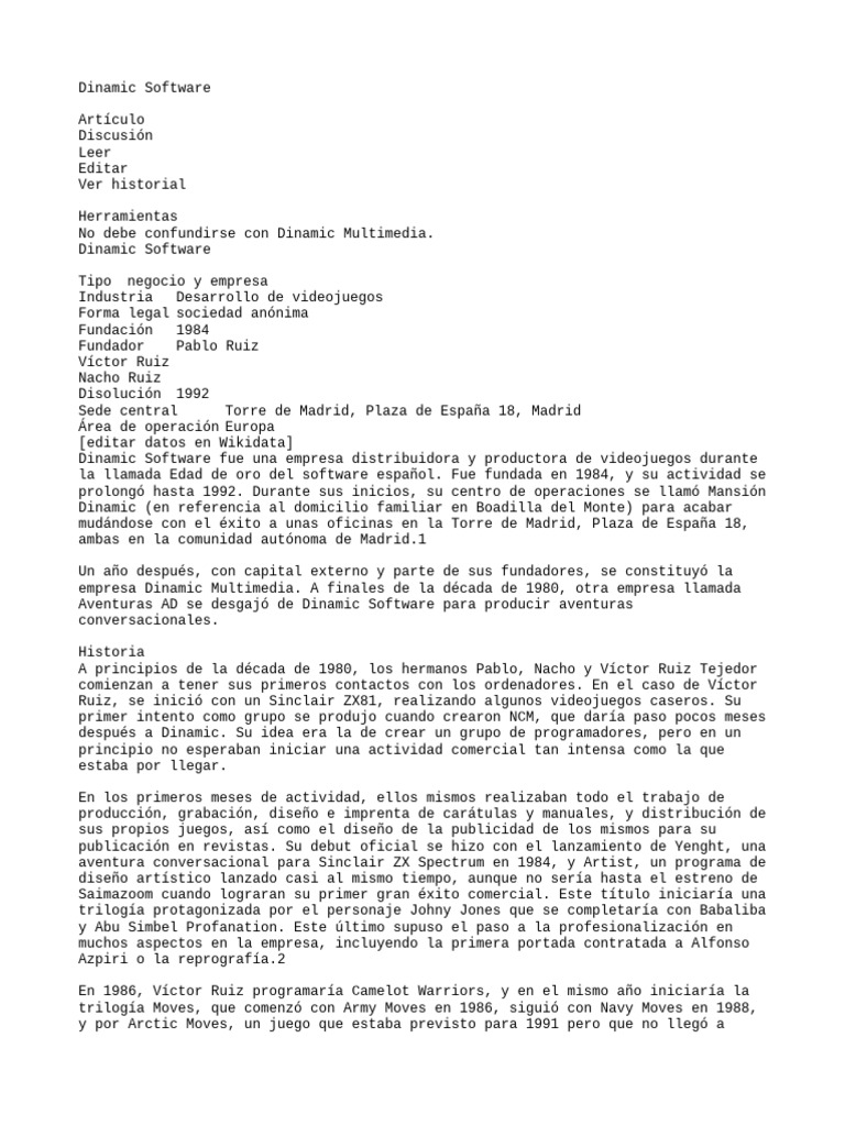 Dinamic Software PDF